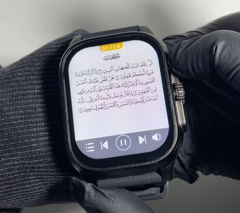 Muslim Quran Smart Watch with 114 Surah Recitation Qibla Direction Islamic Bluetooth Call