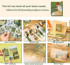 Van Gogh Journal Kit Vintage Scrapbook Set With Aesthetic Stickers, Planner & Art Supplies
