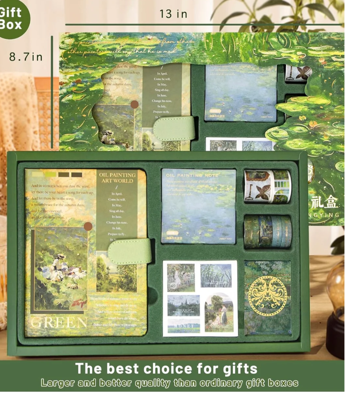 Van Gogh Journal Kit Vintage Scrapbook Set With Aesthetic Stickers, Planner & Art Supplies