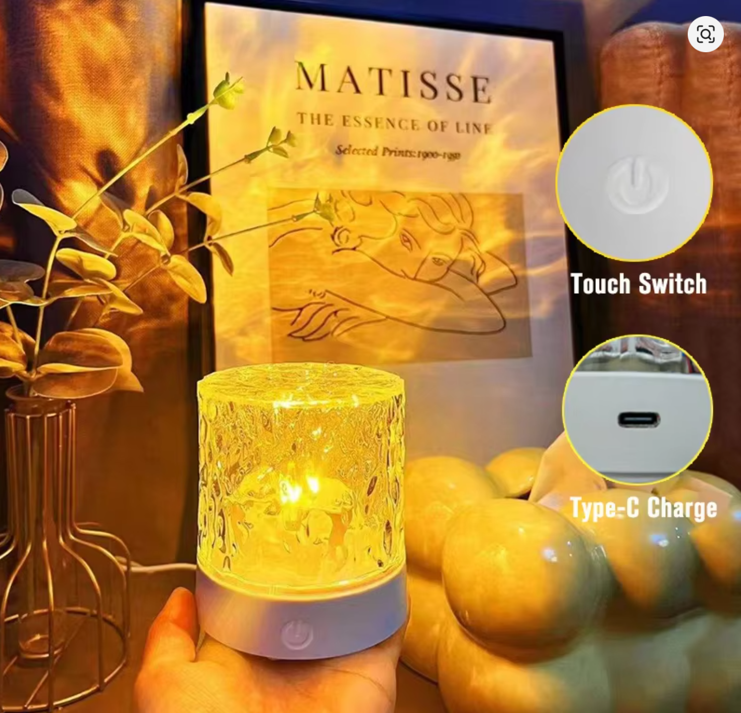 Water Ripple Atmosphere Light With Remote